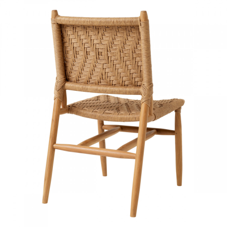 Set de 2 scaune de exterior Laroc din tec natur, Dims: W. 49.5 | D. 65.5 | H. 88 | SD. 42 | SH. 46  (CM) [4]
