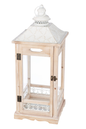 Set de 3, Felinar, „Clifton”, Lemn, culori naturale, PU 1 [2]