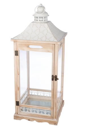 Set de 3, Felinar, „Clifton”, Lemn, culori naturale, PU 1 [1]