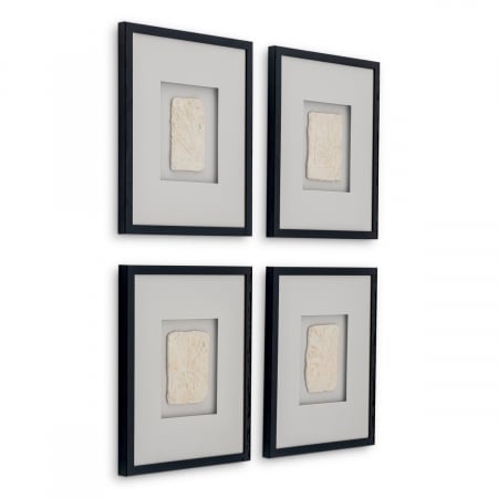 Set de 4 incrustații de artă de perete Hatshepsut, Dims: W. 44 | D. 3 | H. 54 | per frame (CM) [6]