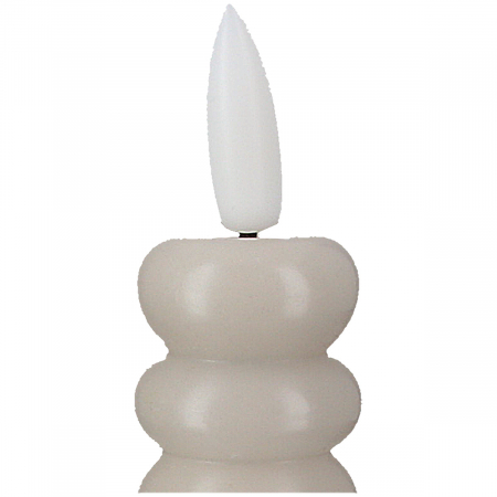 Set de 4, Lumânare tip băț (LED), Ceară, gri deschis, PU 2, H 25 cm, D 3 cm [2]