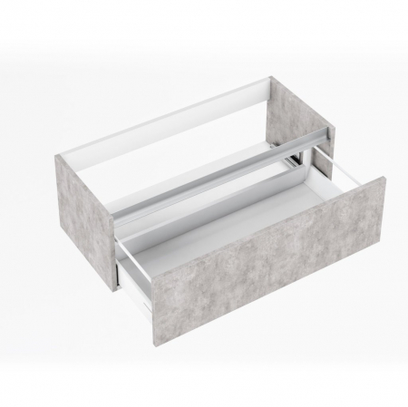 Set de baie cu 6 piese PERTH, Melamina/Aluminiu/Abs/Sticla/Ceramica/Metal, Gri, 101x46.5x190 cm [1]