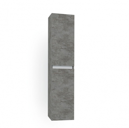 Set de baie cu 6 piese PERTH, Melamina/Aluminiu/Abs/Sticla/Ceramica/Metal, Gri, 101x46.5x190 cm [6]
