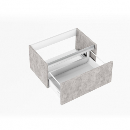 Set de baie cu 6 piese PERTH, Melamina/Aluminiu/Abs/Sticla/Ceramica/Metal, Gri, 140x46.5x190 cm [1]