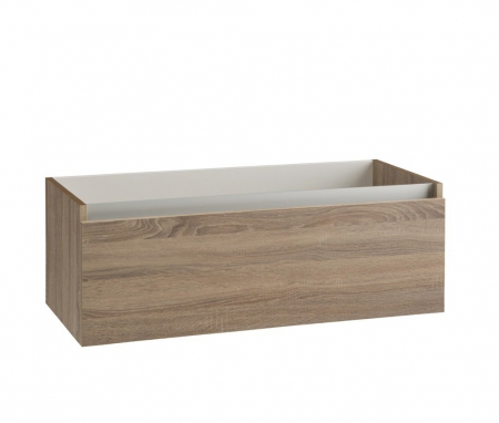 Set de baie cu 6 piese PERTH, Melamina/Aluminiu/Abs/Sticla/Ceramica/Metal, Maro, 140x46.5x190 cm [1]