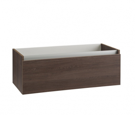 Set de baie cu 6 piese PERTH, Melamina/Aluminiu/Abs/Sticla/Ceramica/Metal, Maro inchis, 140x46.5x190 cm [1]