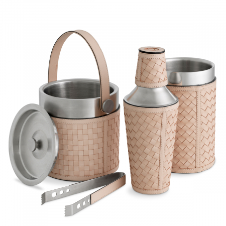 DINING - Set de bar, Sintra din piele maro set de 3