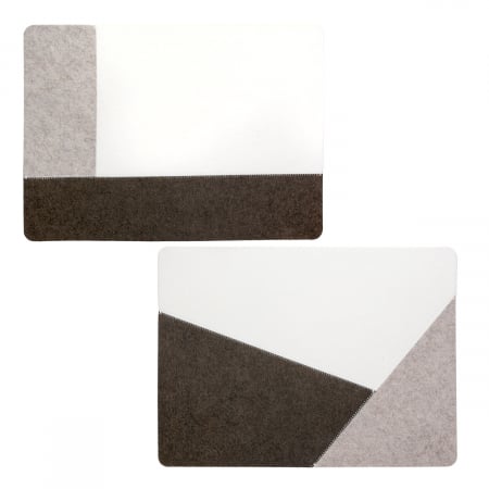 Set de masă, dreptunghiular, Melano, Pâslă, crem, PU 16, 2 buc. asortate, L. 30 cm, L. 43 cm [3]