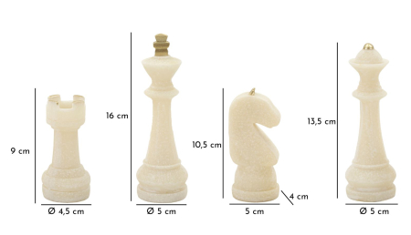 Set de sah cu 8 piese asortate, ø 4,4x9,2-4,3x13,3-5x16-4,5x10,3 cm [9]