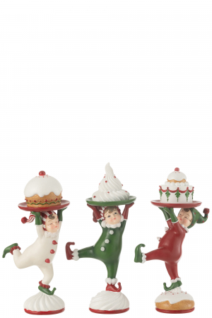 SET 3 FIGURINE ELF, PASTRY, COMPOZIT, MIX ASS3 (11,5x8x21,5cm) [1]