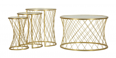 Set masute cafea, NOAH GOLD, 4 buc cm ø 70x45-47x54,5-36x50-28x45 [1]