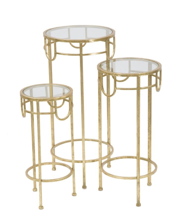  Set postament auriu 3 buc. cm ø 33x70-28x60-23x50 [4]