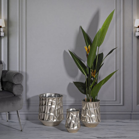 Set vaze argintii, cm ø 35x38,5-27,5x33-18,5x26,5 [5]