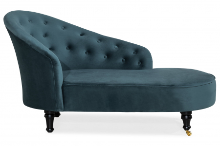 Sezlong living Diana Classic, Albastru verzui, 151x82x81 cm