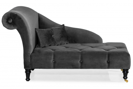 Sezlong living Diana, Gri inchis, 165x88x70 cm [2]