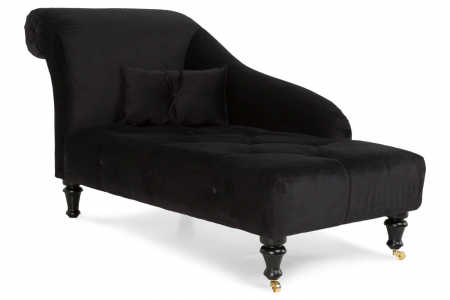Sezlong living Diana, Negru, 165x88x70 cm