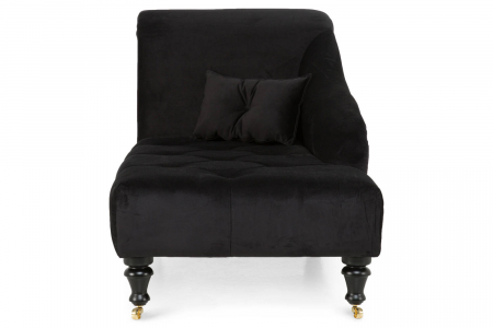 Sezlong living Diana, Negru, 165x88x70 cm [3]