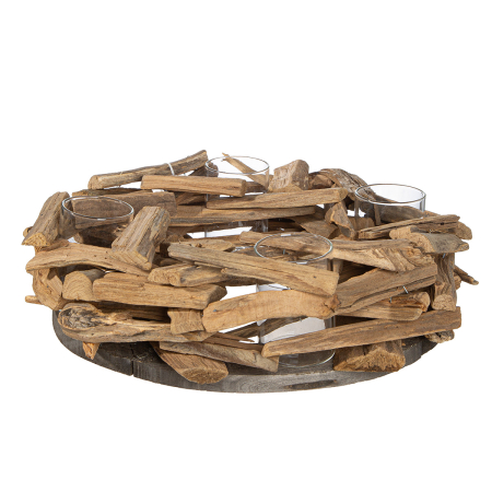 Sfesnic de Advent, „Manila”, lemn, culori naturale, PU 2, H 12 cm, A. 38 cm [2]