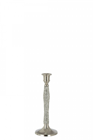 Suporturi lumanari - Sfesnic Diamond, Aluminiu, Argintiu, 10x10x27 cm