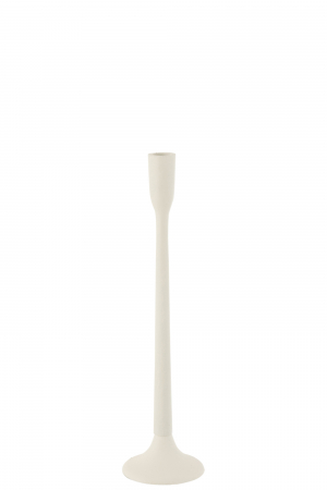 IN STOC - Sfesnic Matte, Metal/Fier, Alb, 10.5x10.5x41 cm