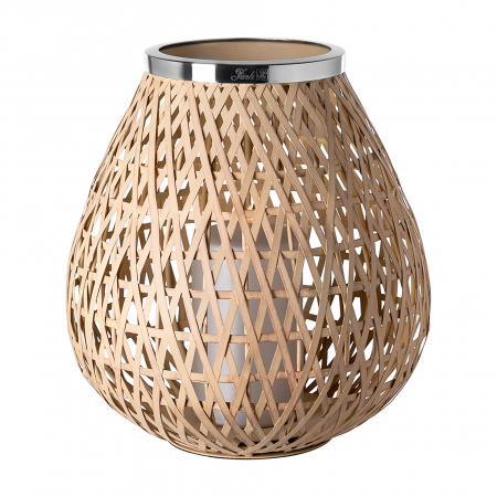SHONA, Felinar fără sticlă, vopsit în câmp electrostatic, neted, culoare argintie, natural, L. 26 cm, l. 26 cm, H 27,5 cm, D 26 cm [1]