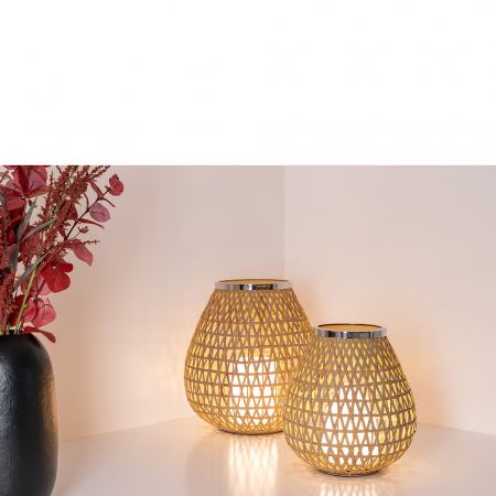 SHONA, Felinar fără sticlă, vopsit în câmp electrostatic, neted, culoare argintie, natural, L. 26 cm, l. 26 cm, H 27,5 cm, D 26 cm [5]