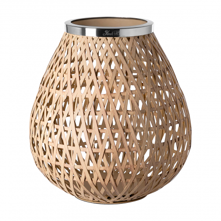 SHONA, Felinar fără sticlă, vopsit în câmp electrostatic, neted, culoare argintie, natural, L. 26 cm, l. 26 cm, H 27,5 cm, D 26 cm [7]
