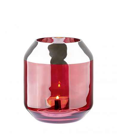 SMILLA, Suport de tea lights din sticlă, rosu, h.14 cm, d.12 cm [1]
