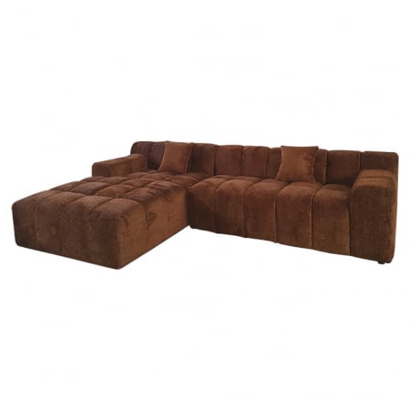 Canapele - Canapea CUBE 3 locuri + sezlong stanga (Be Lovely 603 Cinnamon)