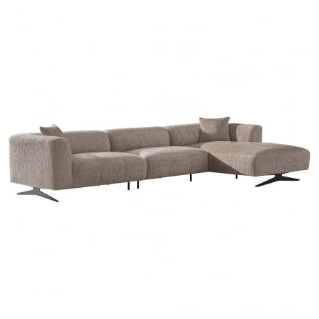 Canapele si coltare extensibile - Canapea Hoxton 3-locuri + sezlong dreapta (Be Lovely 170 Beige)