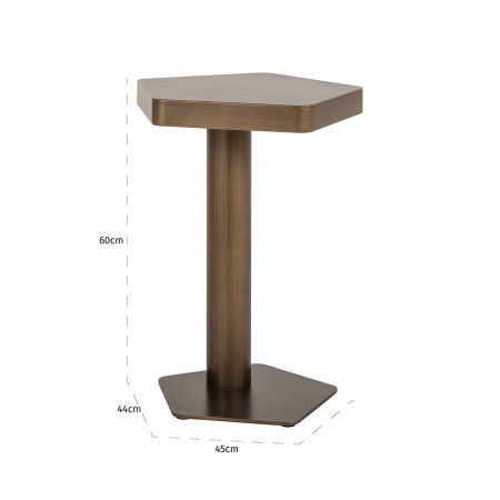 Masuta de cafea Hexa (Auriu periat), Dims: 60.0 x 45.0 x 44.0 cm [3]