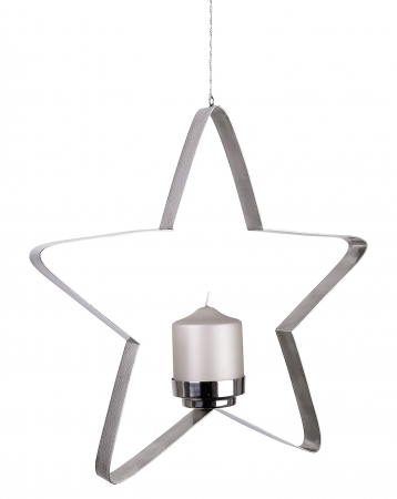 STACEY, Suport lumânare, suspendat, inox, d.40 cm [4]