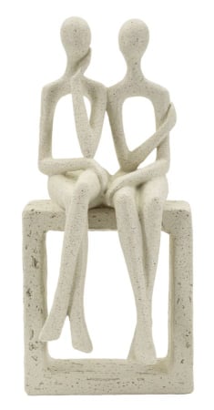 SALE % - Statueta cuplu Stons 11,5x9x25 cm 
