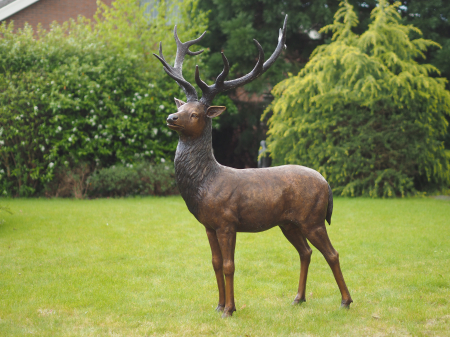 FIGURINE - Statuie cerb barbat, Bronz, 181 X 94 X 120 cm