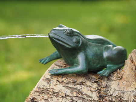 Figurine bronz - Statuie Broasca Verde ,Bronz,9 x 16 x 20 cm