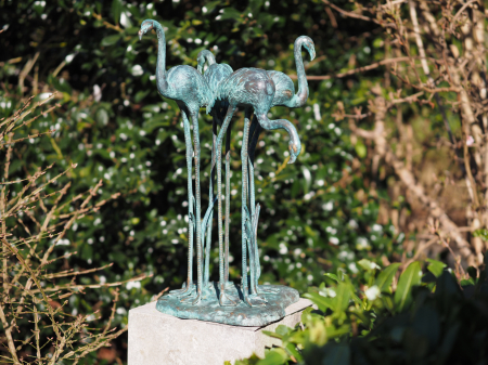 Statuie bronz, 4 Flamingos [2]