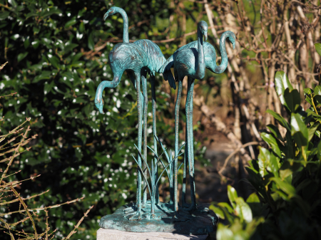 Statuie bronz, 4 Flamingos [1]