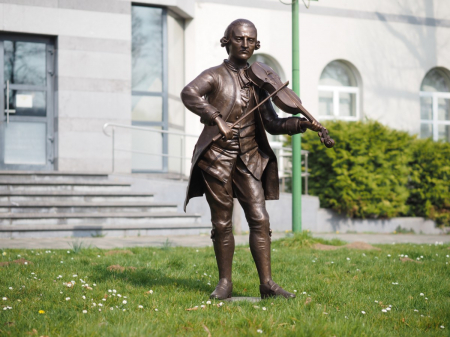 Statuie bronz, Mozart cu vioară  [5]