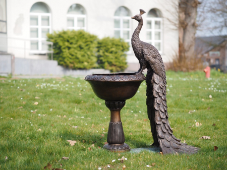 Statuie bronz, Păun pe vază [4]