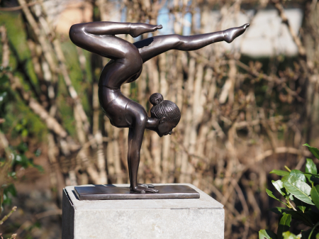 Statuie bronz, Yoga, fată, 36 x 12 x 40 cm [2]