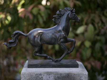 Figurine bronz - Statuie cal, Bronz, 30 x 12 x 38 cm