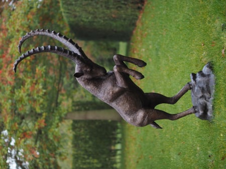 SALE % - Statuie capricorn, Bronz, 163 X 45 X 75 cm