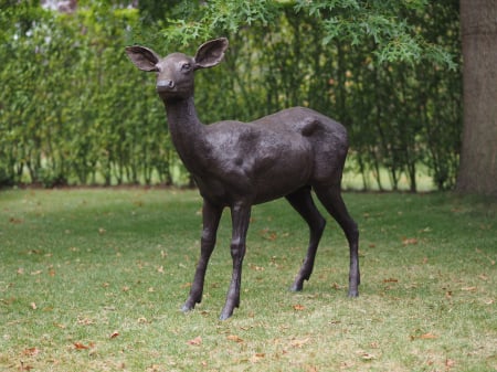 SALE % - Statuie caprioara, Bronz, 117 X 30 X 124 cm