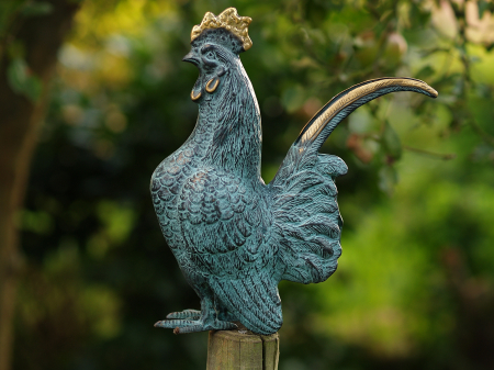 Figurine bronz - Statuie cocos, Bronz, 27 x 9 x 23 cm