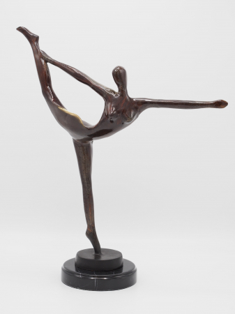 Figurine bronz - Statuie dansator modern, Bronz, 42 x 15 x 34 cm
