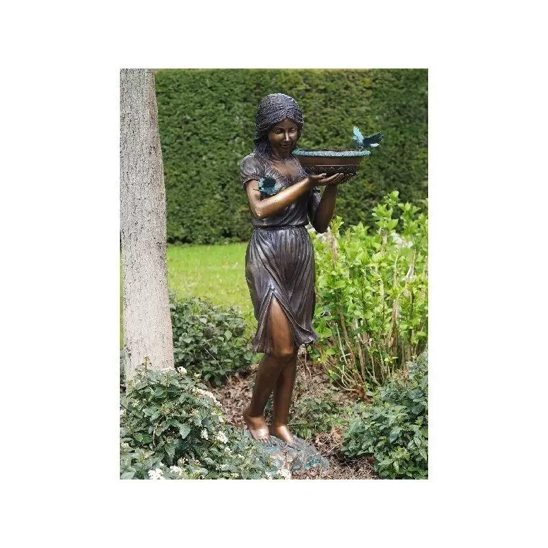 Statui - Fantana in forma de femeie cu o vaza, Bronz, 162 X 65 X 50 cm