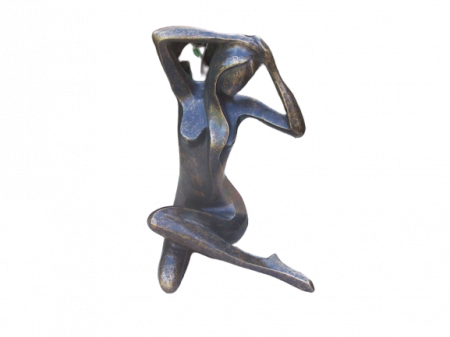 Statuie doamna care sta jos, Bronz, 24 x 17 x 18 cm [1]