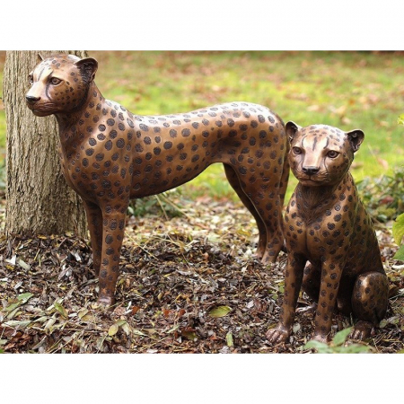 SALE % - Statuie de bronz moderna Standing cheetah 61x20x73 cm