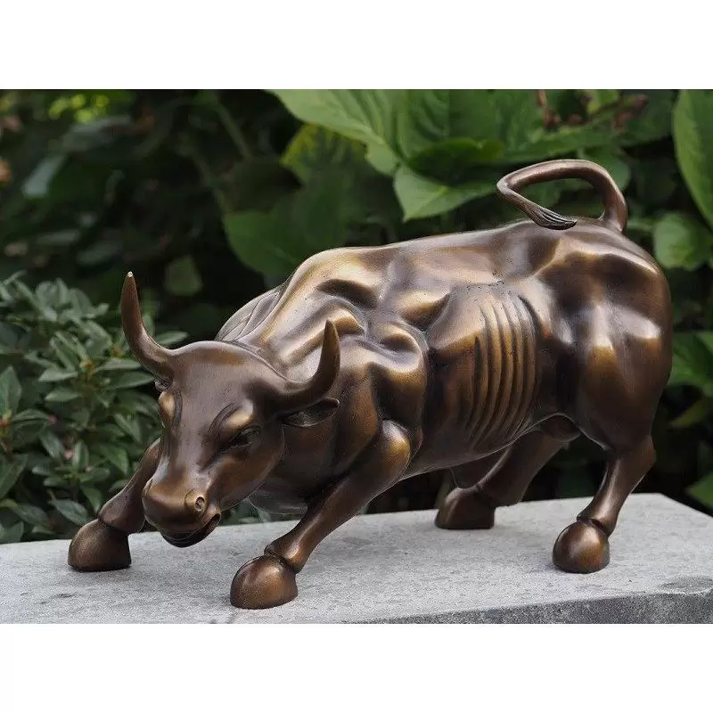 Figurine bronz - Statuie taur, Bronz, 24 x 20 x 42 cm