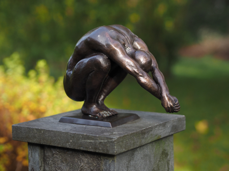 Figurine bronz - Statuie diver, Bronz, 19 x 11 x 25 cm